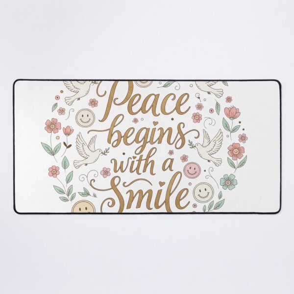Item preview, Peace begins with a smile designed and sold by AnonimusDesigns.