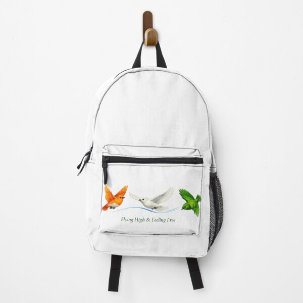 Item preview, Three Flying Birds Minimal T‑Shirt – Orange, White & Green Art with Mint Tagline designed and sold by EdgeSphere.