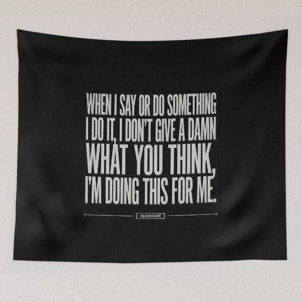 Item preview, I Don't Give A Damn What You Think - Eminem Mono Blueprint designed and sold by Enea Kelo.