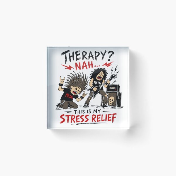 Item preview, Therapy? Nah… This Is My Stress Relief T-Shirt | Funny Heavy Metal Guitarist Shirt designed and sold by Popstudio85.