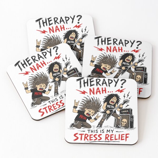 Item preview, Therapy? Nah… This Is My Stress Relief T-Shirt | Funny Heavy Metal Guitarist Shirt designed and sold by Popstudio85.