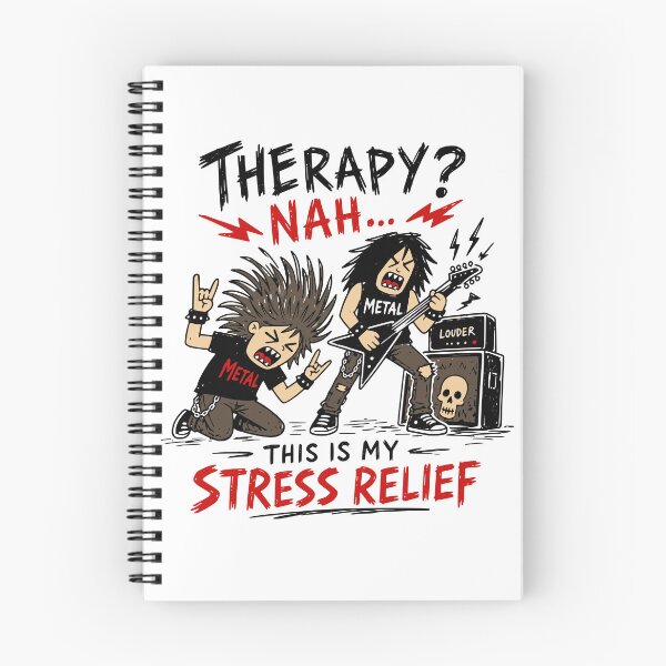 Item preview, Therapy? Nah… This Is My Stress Relief T-Shirt | Funny Heavy Metal Guitarist Shirt designed and sold by Popstudio85.