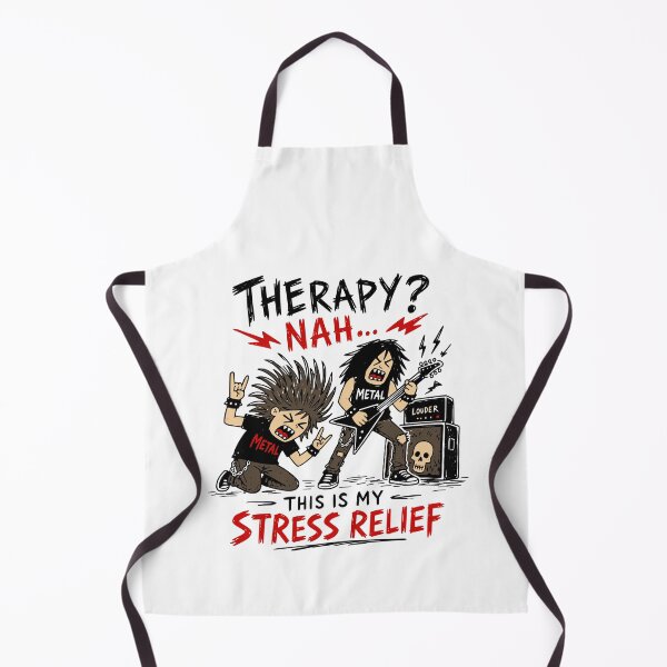 Item preview, Therapy? Nah… This Is My Stress Relief T-Shirt | Funny Heavy Metal Guitarist Shirt designed and sold by Popstudio85.