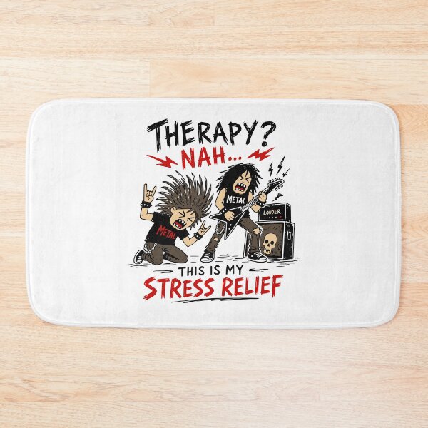 Item preview, Therapy? Nah… This Is My Stress Relief T-Shirt | Funny Heavy Metal Guitarist Shirt designed and sold by Popstudio85.