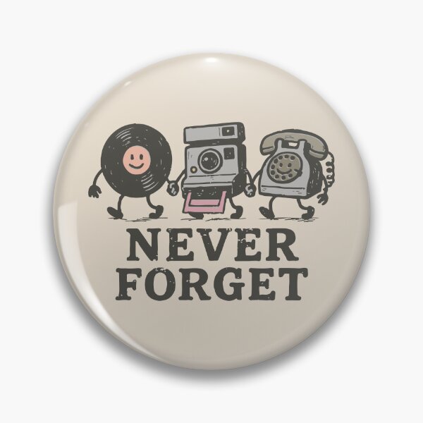 Item preview, Never Forget Retro Tech Vinyl Record, Polaroid Camera & Rotary Phone designed and sold by BrownHorse90s.
