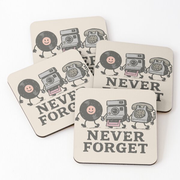 Item preview, Never Forget Retro Tech Vinyl Record, Polaroid Camera & Rotary Phone designed and sold by BrownHorse90s.