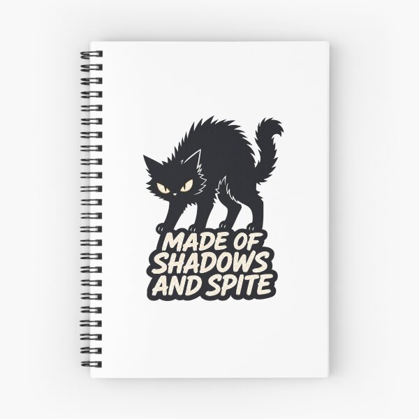 Item preview, Made Of Shadows And Spite Funny Black Cat Spooky Celestial Cat Lover Gift designed and sold by journeyengine.