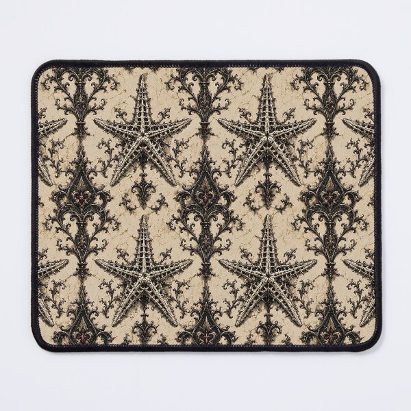 Item preview, Gothic Starfish Damask Pattern - Vintage Nautical Macabre Art designed and sold by cabuks.