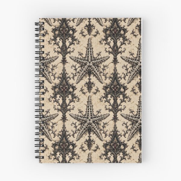 Item preview, Gothic Starfish Damask Pattern - Vintage Nautical Macabre Art designed and sold by cabuks.