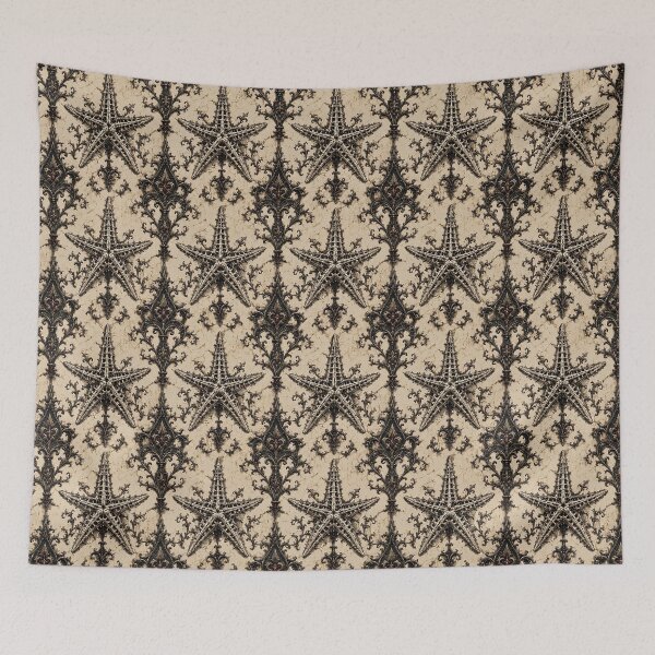 Item preview, Gothic Starfish Damask Pattern - Vintage Nautical Macabre Art designed and sold by cabuks.