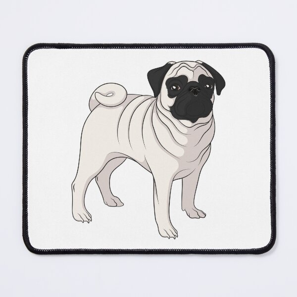 Item preview, Illustration with pug designed and sold by RizikCat.