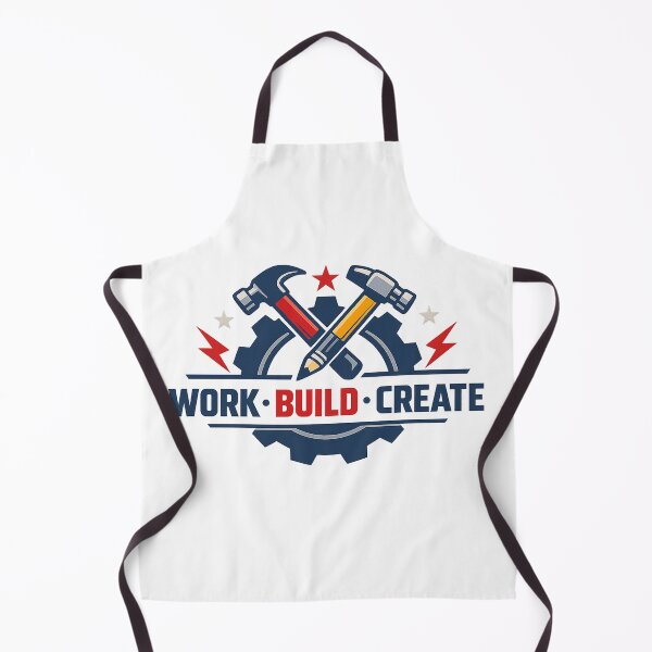 Item preview, Work • Build • Create – Modern Minimalist Craftsmanship Emblem designed and sold by mbmstores.