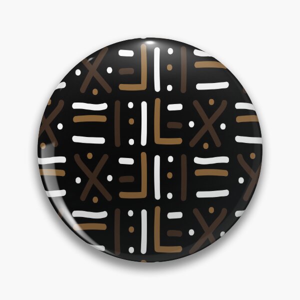 Item preview, Traditional African Mudcloth - Bogolan Black and White Pattern designed and sold by Wolagno.