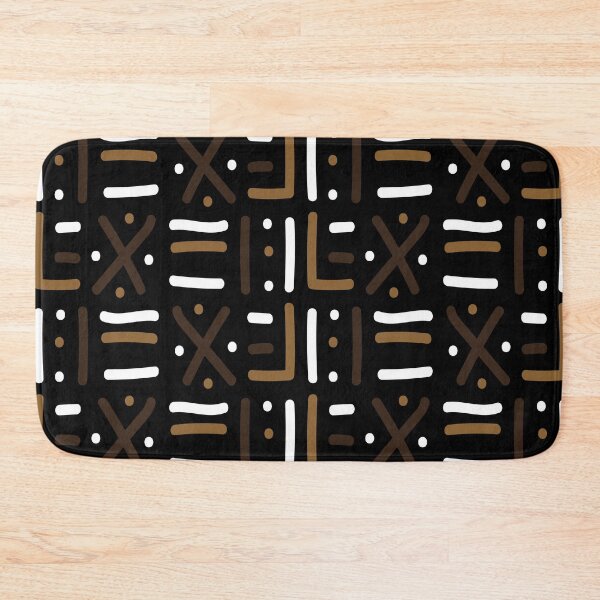 Item preview, Traditional African Mudcloth - Bogolan Black and White Pattern designed and sold by Wolagno.