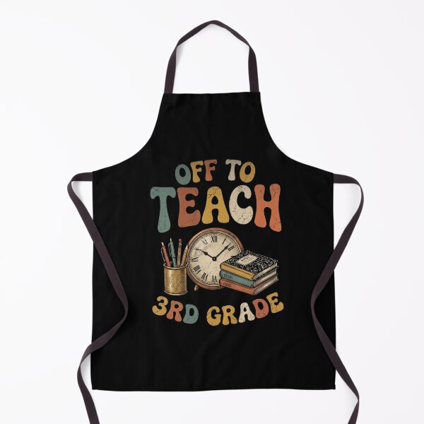 Item preview, Off To Teach 3rd Grade - Retro Groovy Teacher designed and sold by ViralVector.