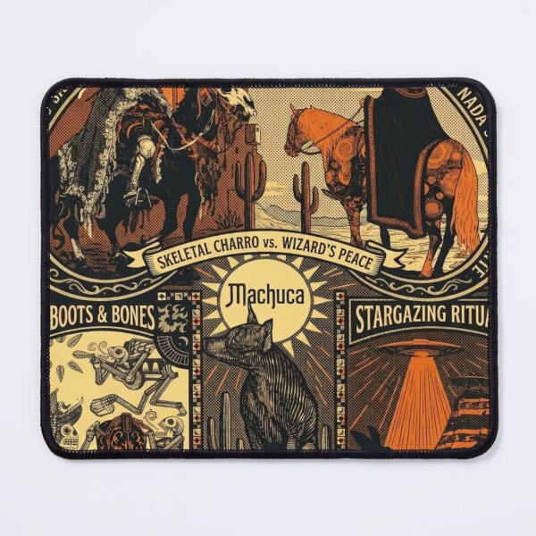 Item preview, El Viaje Mental – Vintage Surreal Cowboy Poster designed and sold by zumerdiego.