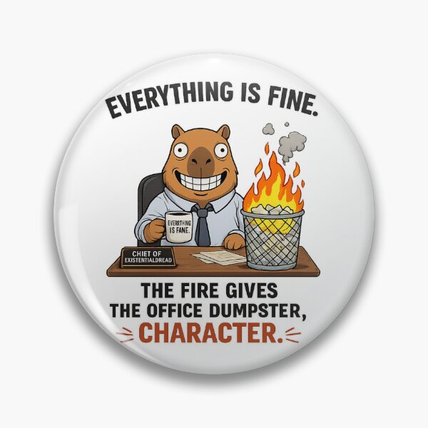 Item preview, Corporate Chaos: Everything Is Fine Capybara designed and sold by corporate Capybara.
