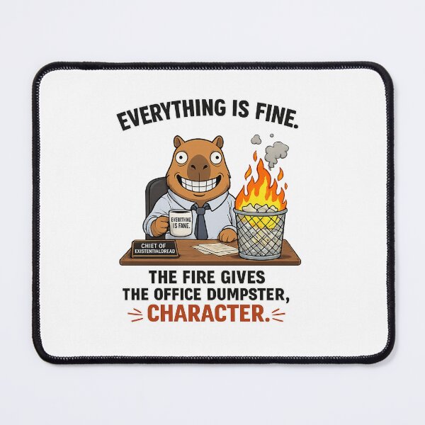 Item preview, Corporate Chaos: Everything Is Fine Capybara designed and sold by corporate Capybara.