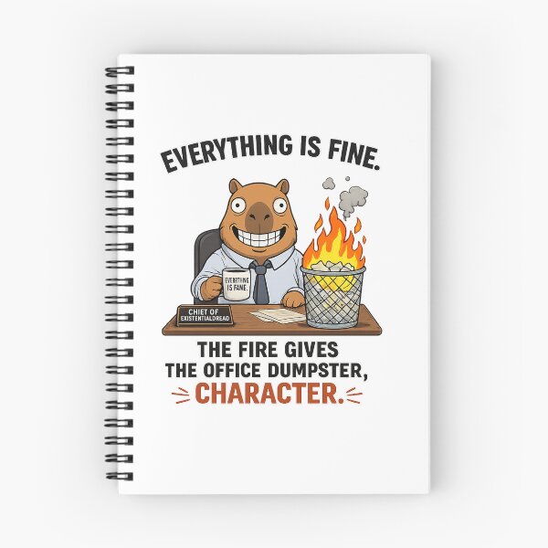 Item preview, Corporate Chaos: Everything Is Fine Capybara designed and sold by corporate Capybara.