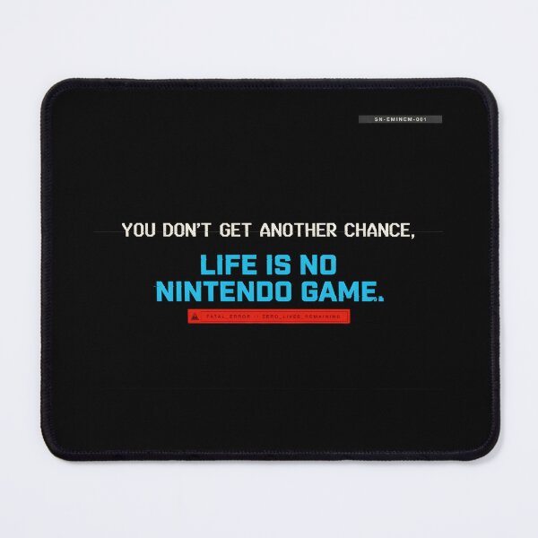 Item preview, Life Is No Nintendo Game Eminem - Cyberpunk Cyan HUD Quote designed and sold by Enea Kelo.