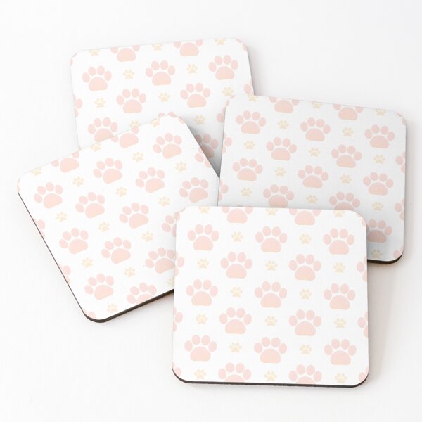 Item preview, Pastel Pink Dog Paw Print Pattern designed and sold by 247GiftsbyTina.