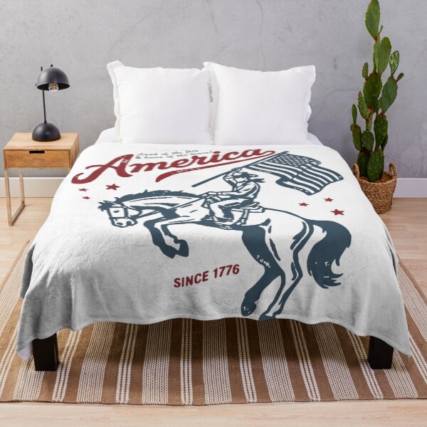 Item preview, America Land Of The Free Cowboy & Flag Vintage Graphic designed and sold by BrownHorse90s.