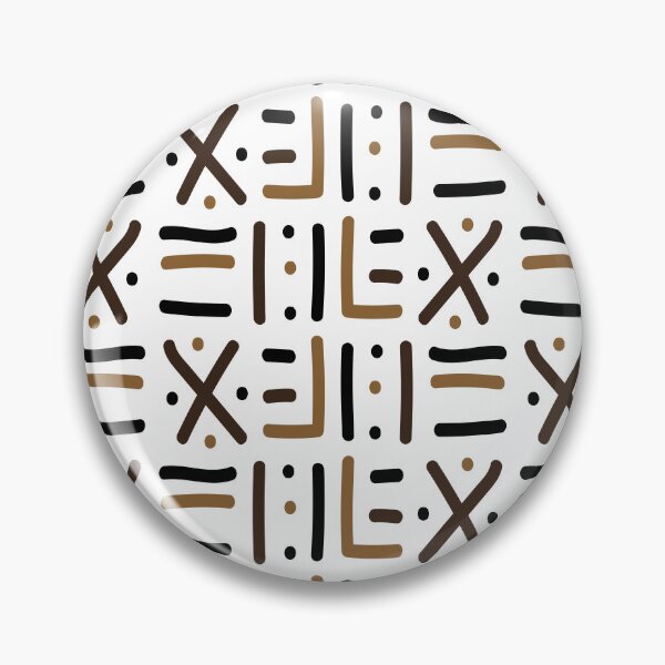Item preview, Traditional African Mudcloth - Bogolan Black and White Pattern designed and sold by Wolagno.
