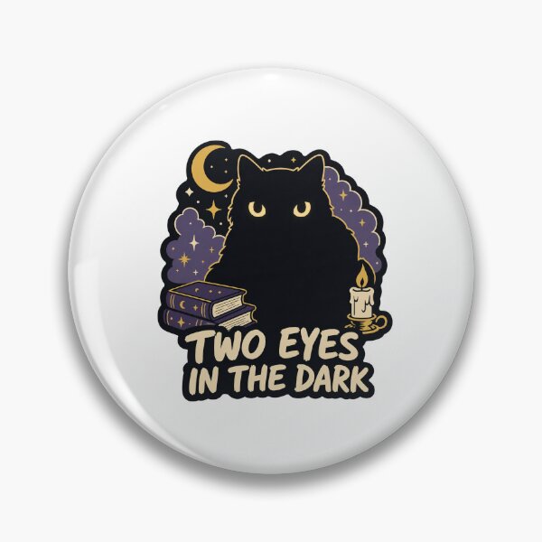 Item preview, Two Eyes In The Dark Funny Black Cat Spooky Witchy Celestial Cat Gift designed and sold by journeyengine.