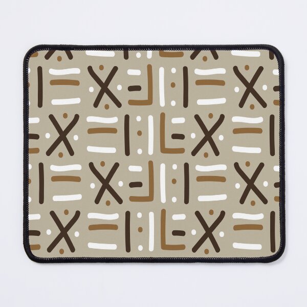 Item preview, Traditional African Mudcloth - Bogolan Black and White Pattern designed and sold by Wolagno.