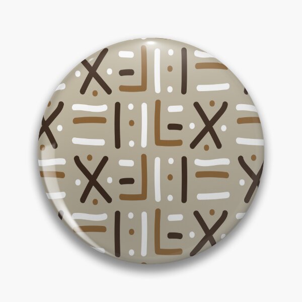 Item preview, Traditional African Mudcloth - Bogolan Black and White Pattern designed and sold by Wolagno.