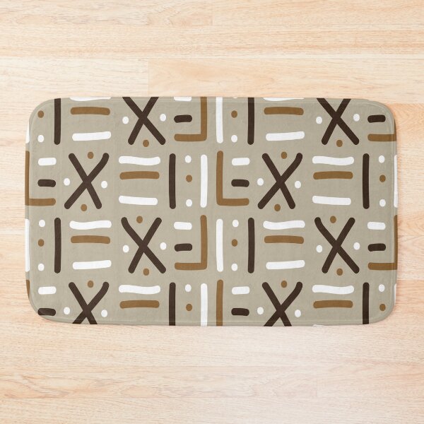 Item preview, Traditional African Mudcloth - Bogolan Black and White Pattern designed and sold by Wolagno.