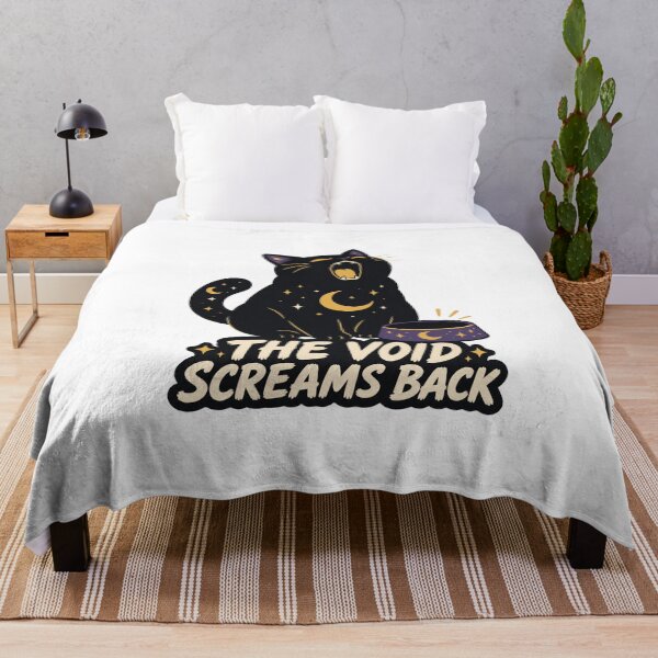 Item preview, The Void Screams Back Funny Black Cat Spooky Witchy Celestial Cat Gift designed and sold by journeyengine.