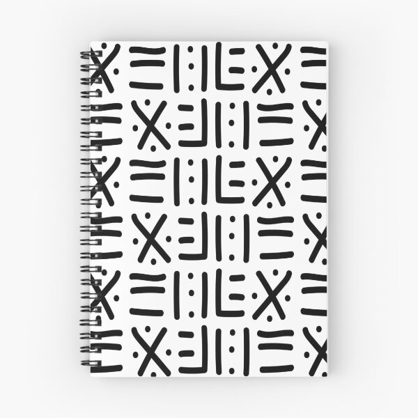 Item preview, Traditional African Mudcloth - Bogolan Black and White Pattern designed and sold by Wolagno.