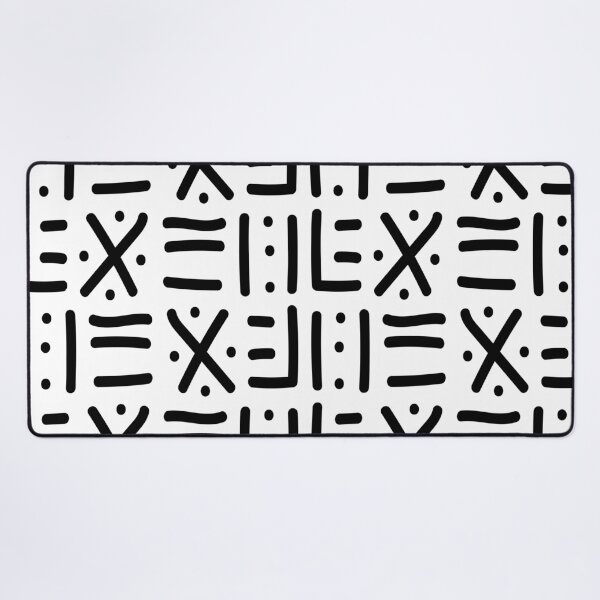 Item preview, Traditional African Mudcloth - Bogolan Black and White Pattern designed and sold by Wolagno.