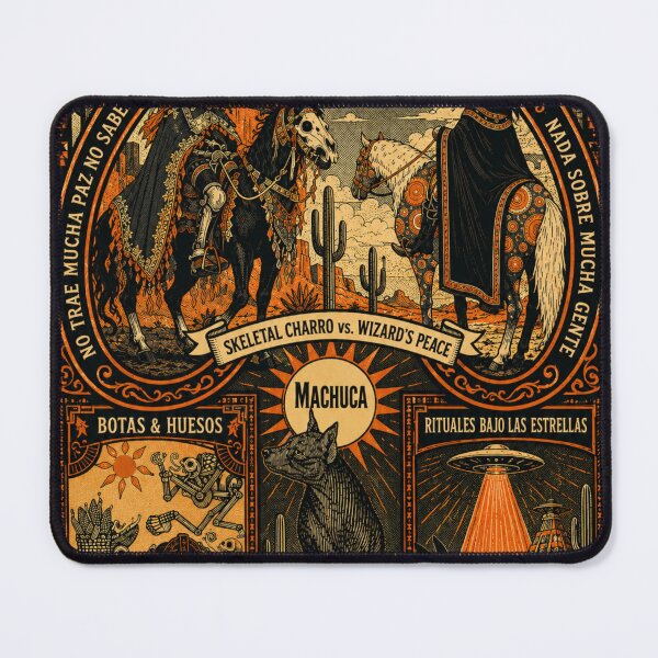 Item preview, El Viaje Mental – Vintage Surreal Cowboy Poster designed and sold by zumerdiego.