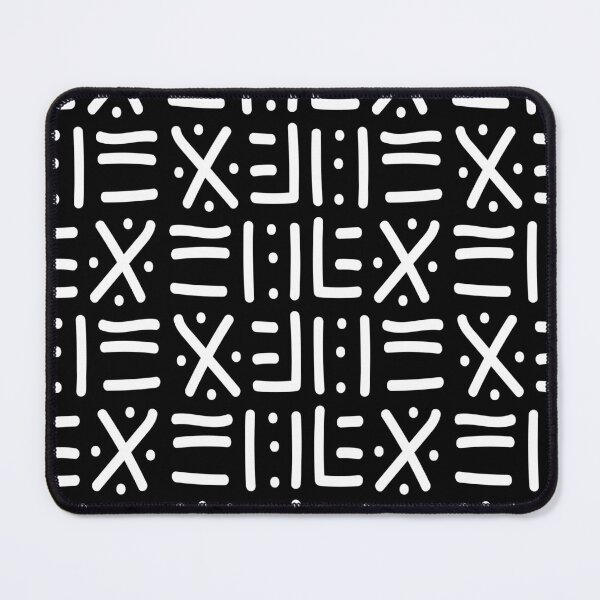 Item preview, Traditional African Mudcloth - Bogolan Black and White Pattern designed and sold by Wolagno.
