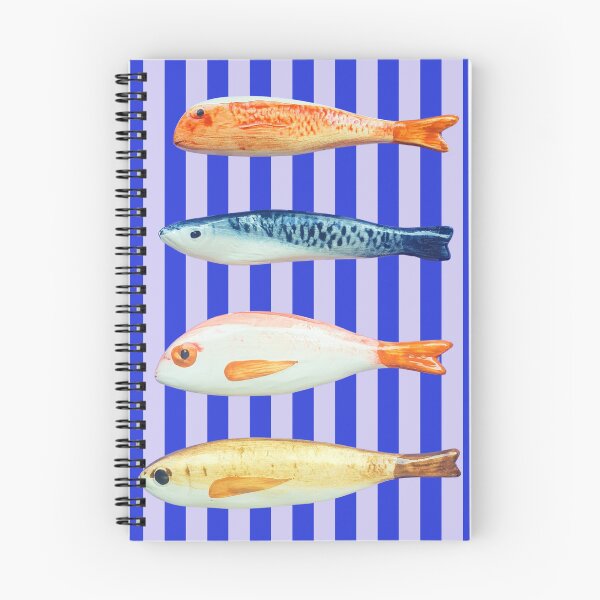 Item preview, Ceramic Fish Trinkets - Blue Stripes designed and sold by Met Liefs Paperie.