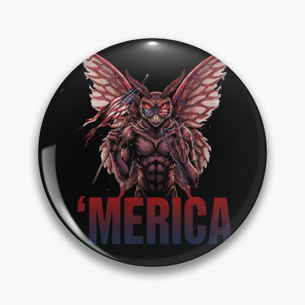 Item preview, 'Merica Mothman Patriotic Tee v2 designed and sold by DarylWelsh2024.
