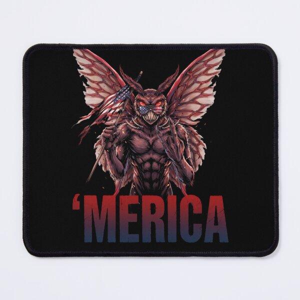 Item preview, 'Merica Mothman Patriotic Tee v2 designed and sold by DarylWelsh2024.