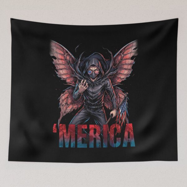 Item preview, 'Merica Mothman Patriotic Tee v3 designed and sold by DarylWelsh2024.