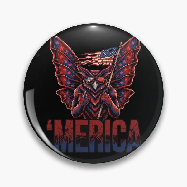 Item preview, 'Merica Mothman Patriotic Tee v4 designed and sold by DarylWelsh2024.