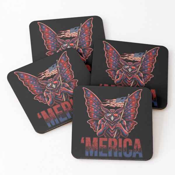 Item preview, 'Merica Mothman Patriotic Tee v4 designed and sold by DarylWelsh2024.