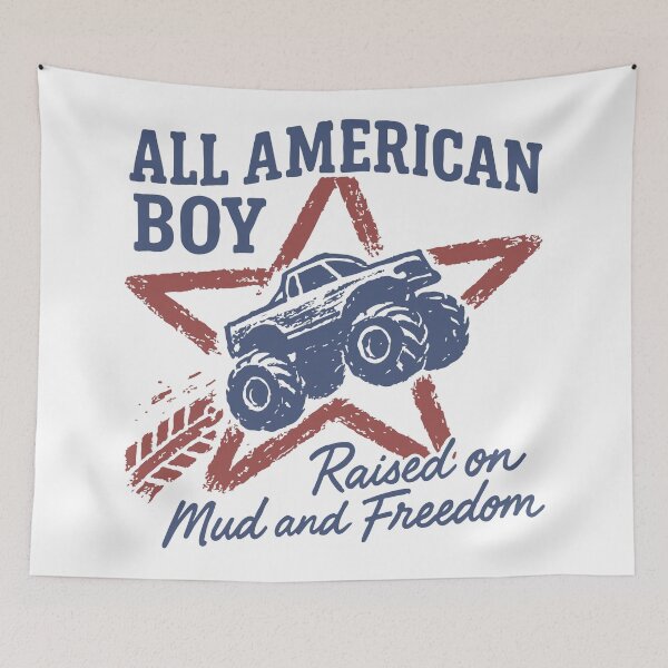 Item preview, All American Boy Raised On Mud And Freedom Monster Truck designed and sold by BrownHorse90s.