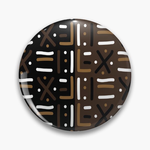 Item preview, Traditional African Mudcloth - Bogolan Black and White Pattern designed and sold by Wolagno.