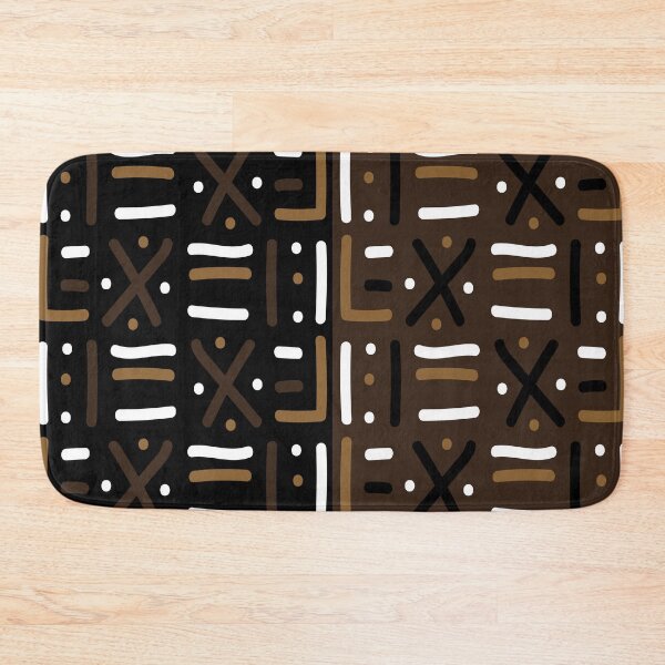 Item preview, Traditional African Mudcloth - Bogolan Black and White Pattern designed and sold by Wolagno.