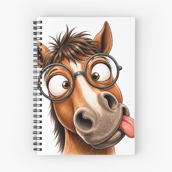 Item preview, Funny Horse with Glasses – Silly Animal Portrait designed and sold by LittleGinnyArt.