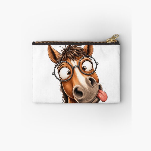 Item preview, Funny Horse with Glasses – Silly Animal Portrait designed and sold by LittleGinnyArt.
