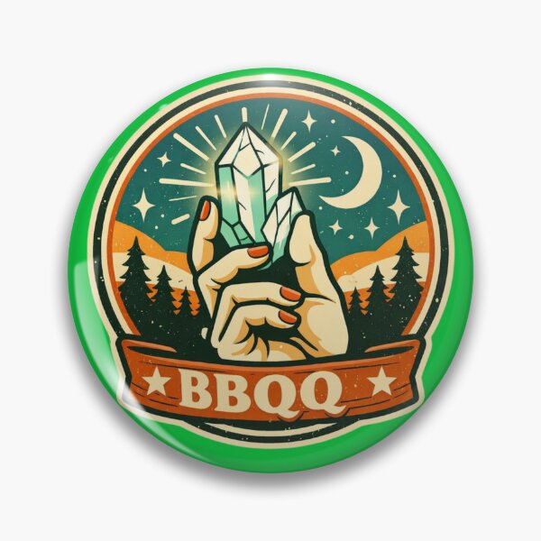 Item preview, Crystal Night Emblem – Retro Mystical Forest Badge designed and sold by Timeless Junction.