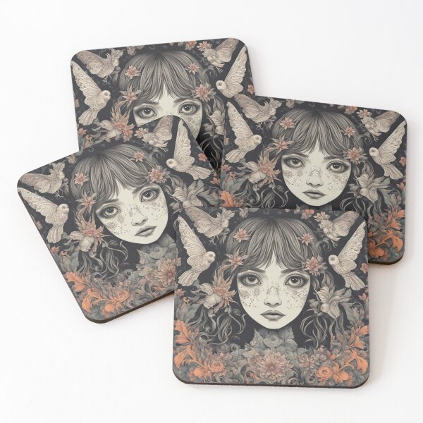 Item preview, Art Nouveau Lily & Peacock Harmony in Decorative Style designed and sold by FotoworldEdel.