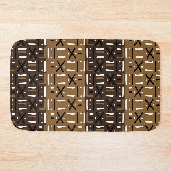 Item preview, Traditional African Mudcloth - Bogolan Black and White Pattern designed and sold by Wolagno.